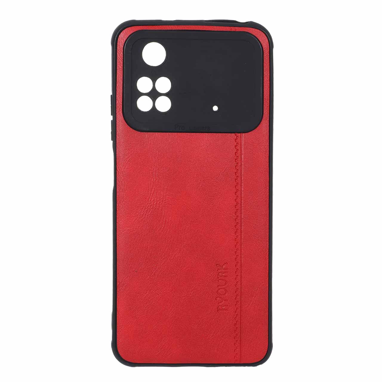 قاب طرح چرم RYOURK مناسب برای شیائومی پوکو M4 پرو 4G