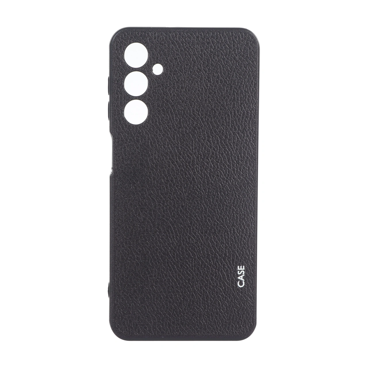 قاب طرح چرم ساده محافظ لنزدار Samsung Galaxy A24 - مشکی