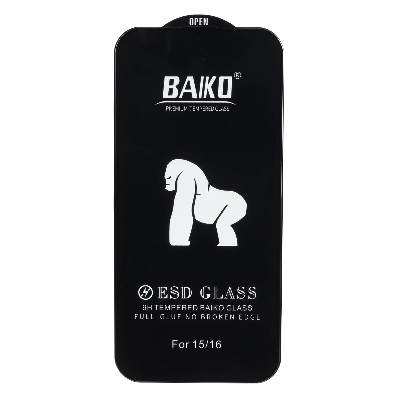 محافظ صفحه نمایش شیشه ای Anti Static Baiko مناسب برای آیفون 16 / آیفون 15 / آیفون 14 پرو