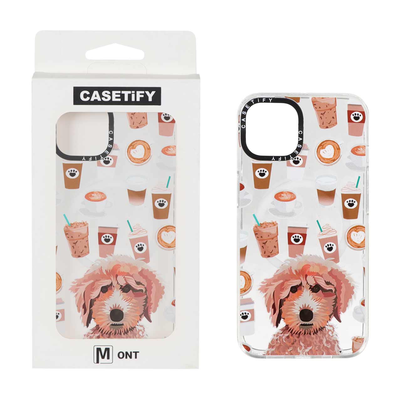 قاب طرح سگ و قهوه مگ سیف Casetify مناسب برای آیفون 13 و آیفون 14
