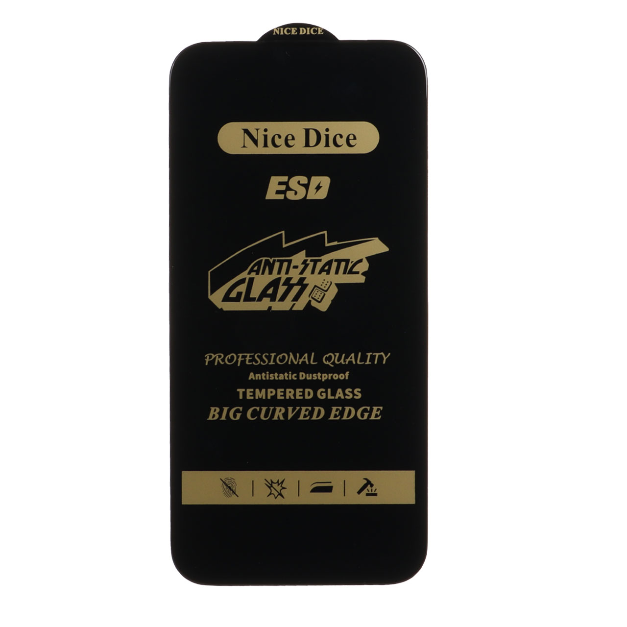 محافظ صفحه نمایش شیشه‌ای Full Cover ESD Anti Static نایس دایس مناسب برای آیفون 14 پرو مکس
