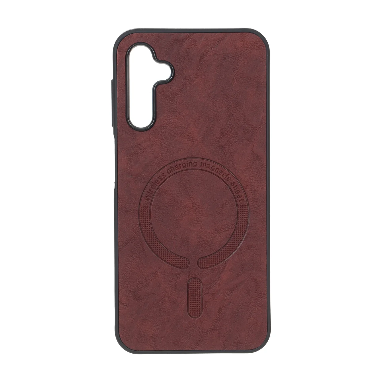 قاب Pucker چرمی طرح مگ سیف زرشکی مناسب برای سامسونگ گلکسی A24