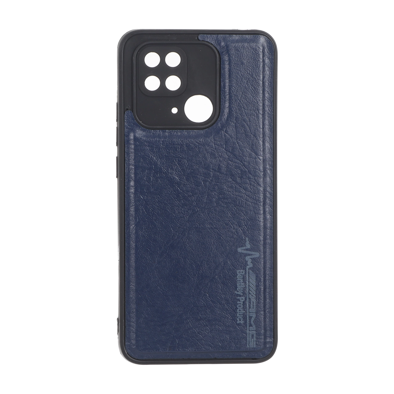 قاب طرح چرم AMG محافظ لنزدار مناسب برای شیائومی Redmi 10C، Redmi 10 Power و Poco C40 - سرمه ای