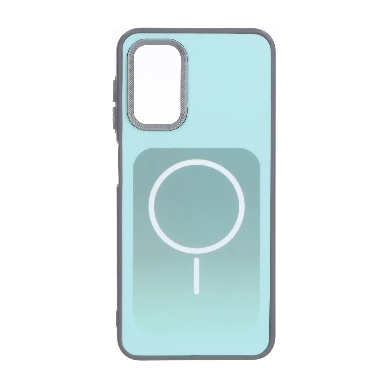 قاب مستطیلی Gray طرح مگ سیف لنز کربن مناسب برای سامسونگ گلکسی A13 / A04s / M13 / M23 / F13 - سبزآبی
