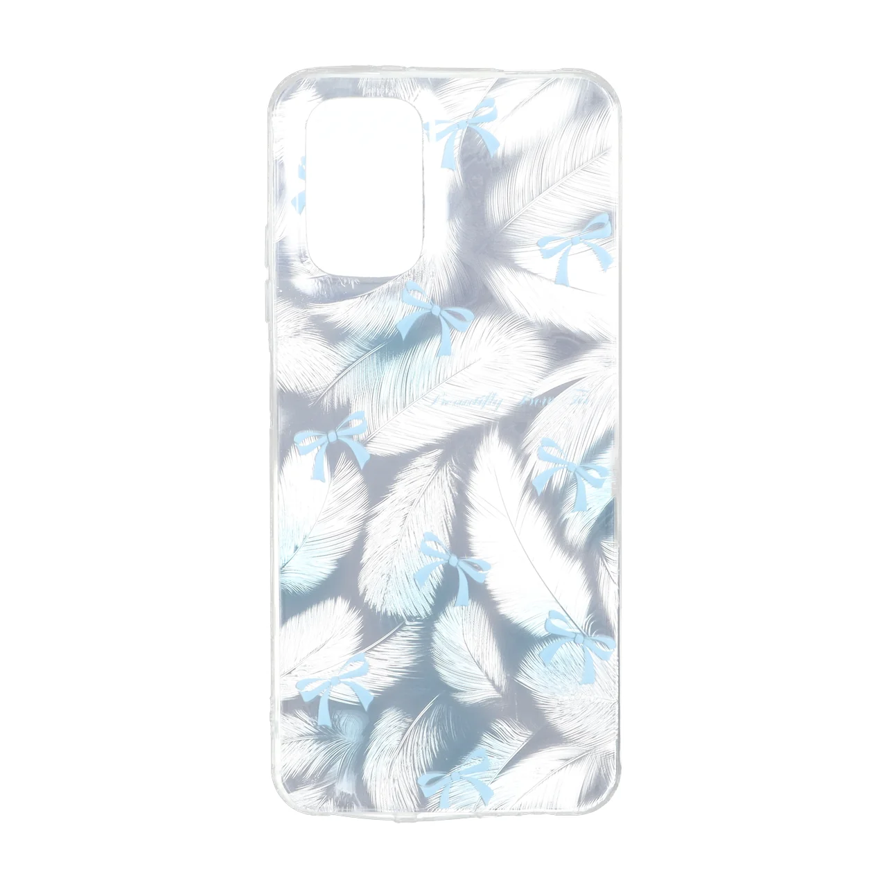 قاب طرح پر اطلسی دور ژله ای مناسب برای شیائومی ردمی نوت ۱۰ 4G، ردمی نوت ۱۰ اس و پوکو ام ۵ اس