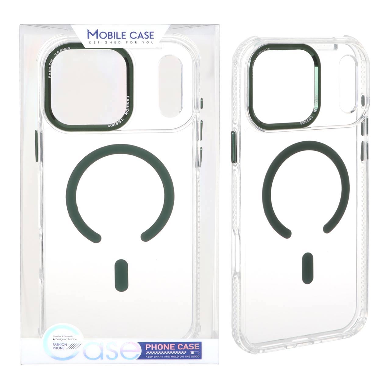 قاب MagSafe شفاف Fashion Trends آیفون 17 پرو سبز - پشت سخت