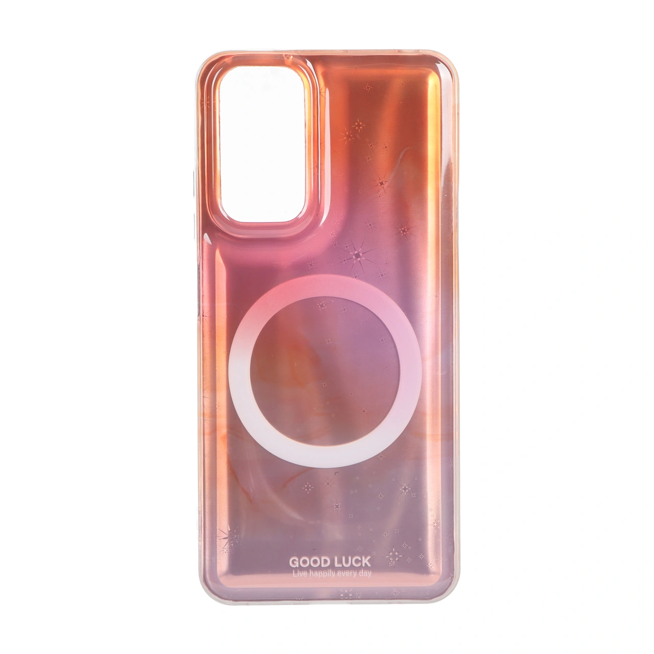 قاب Good Luck ستاره ای دور ژله ای طرح مگ سیف Xiaomi Redmi Note 12S / Xiaomi Redmi Note 11 4G / Redmi Note 11S - نارنجی