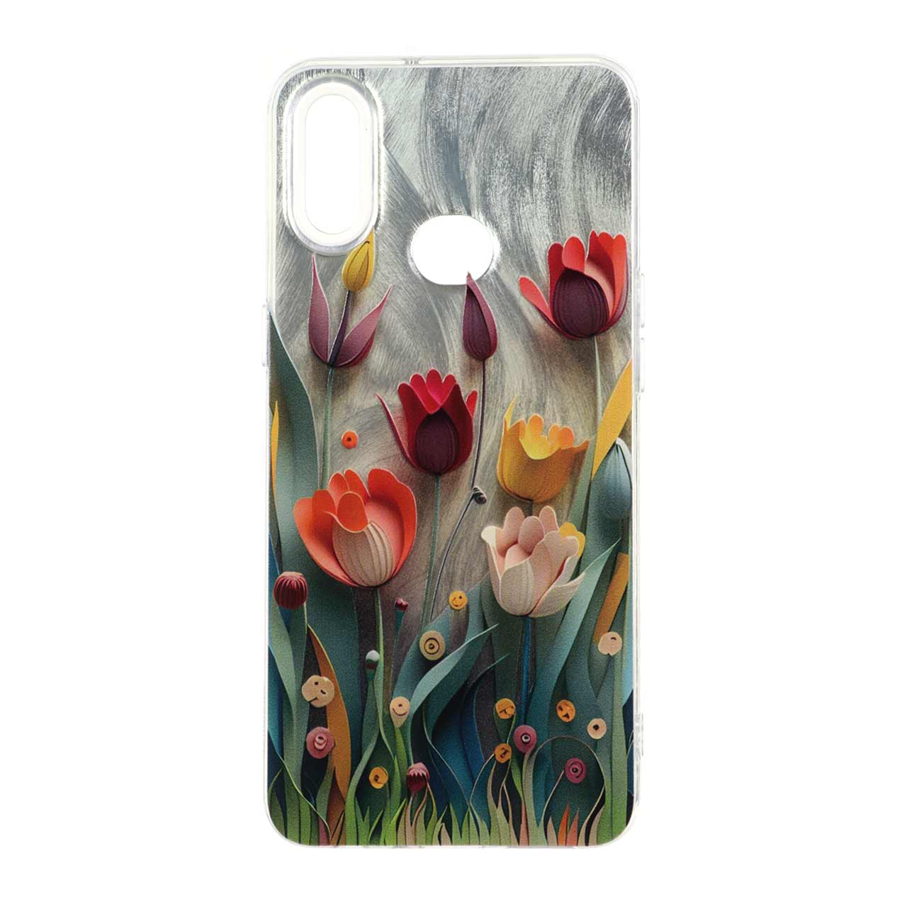 قاب طرح گل اطلسی (Flower) دور شفاف طرح 25 مناسب برای سامسونگ گلکسی A10s