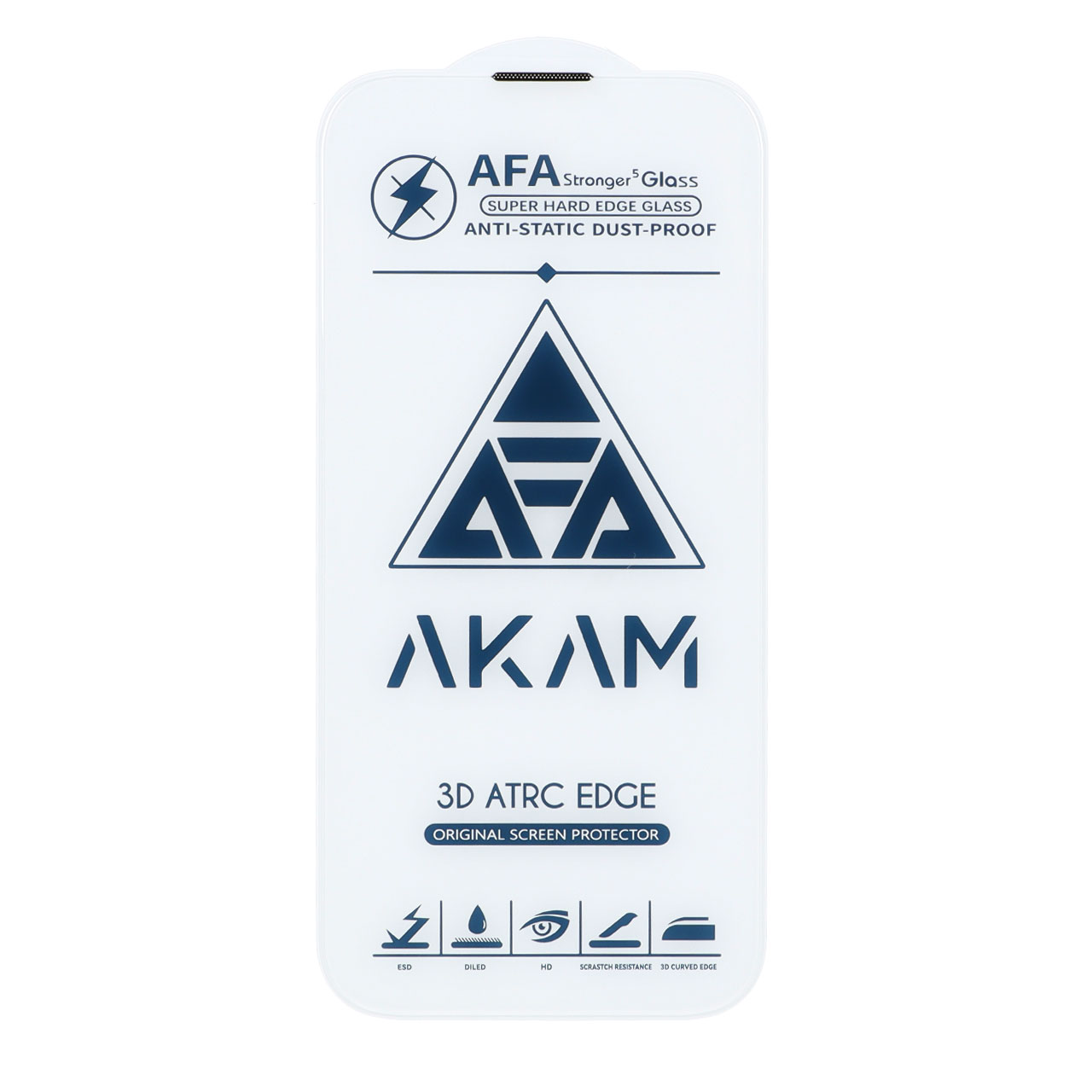 محافظ صفحه نمایش شیشه ای اورجینال AKAM بدون حاشیه مناسب برای آیفون 17