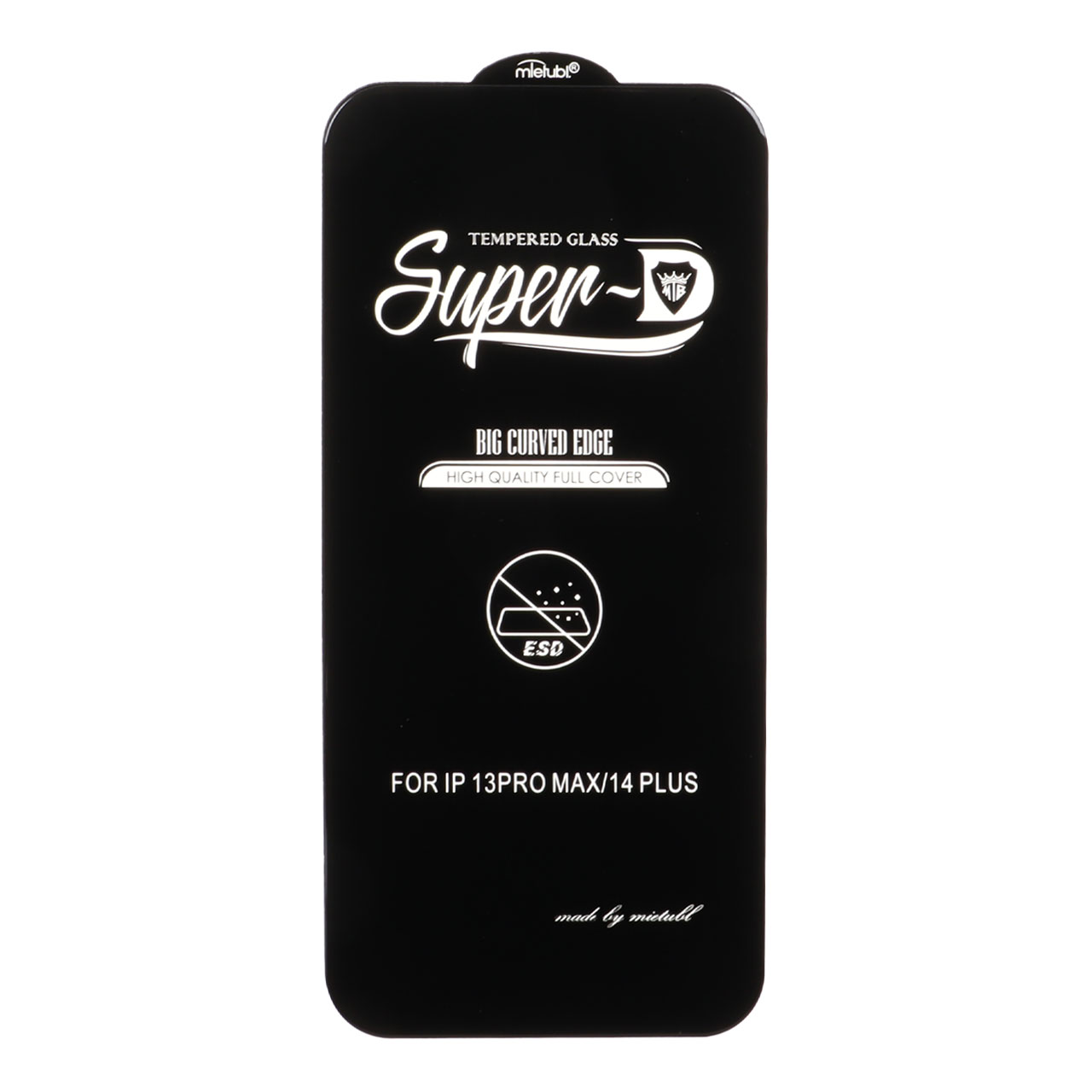 محافظ صفحه نمایش شیشه ای Mietubl Super D فول کاور مناسب برای آیفون 13 پرو مکس و آیفون 14 پلاس