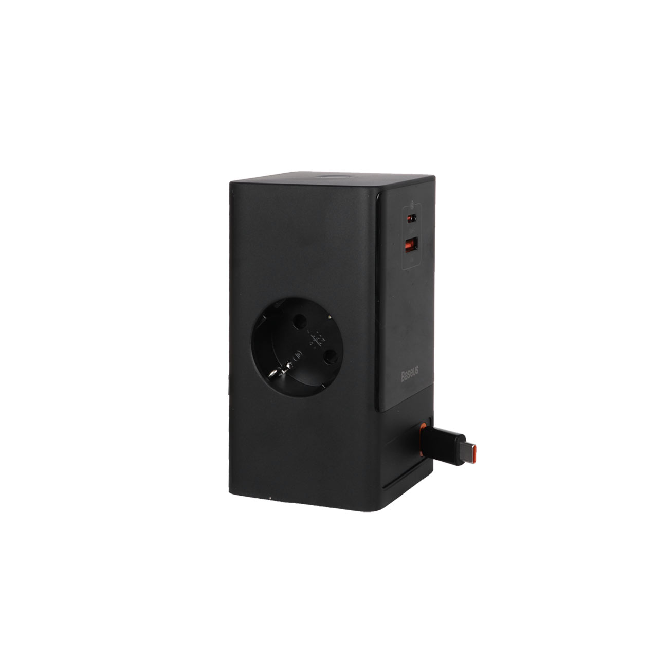 شارژر رومیزی فست چندکاره 65 وات Baseus مدل PowerCombo Tower PowerStrip مشکی با گارانتی آونگ