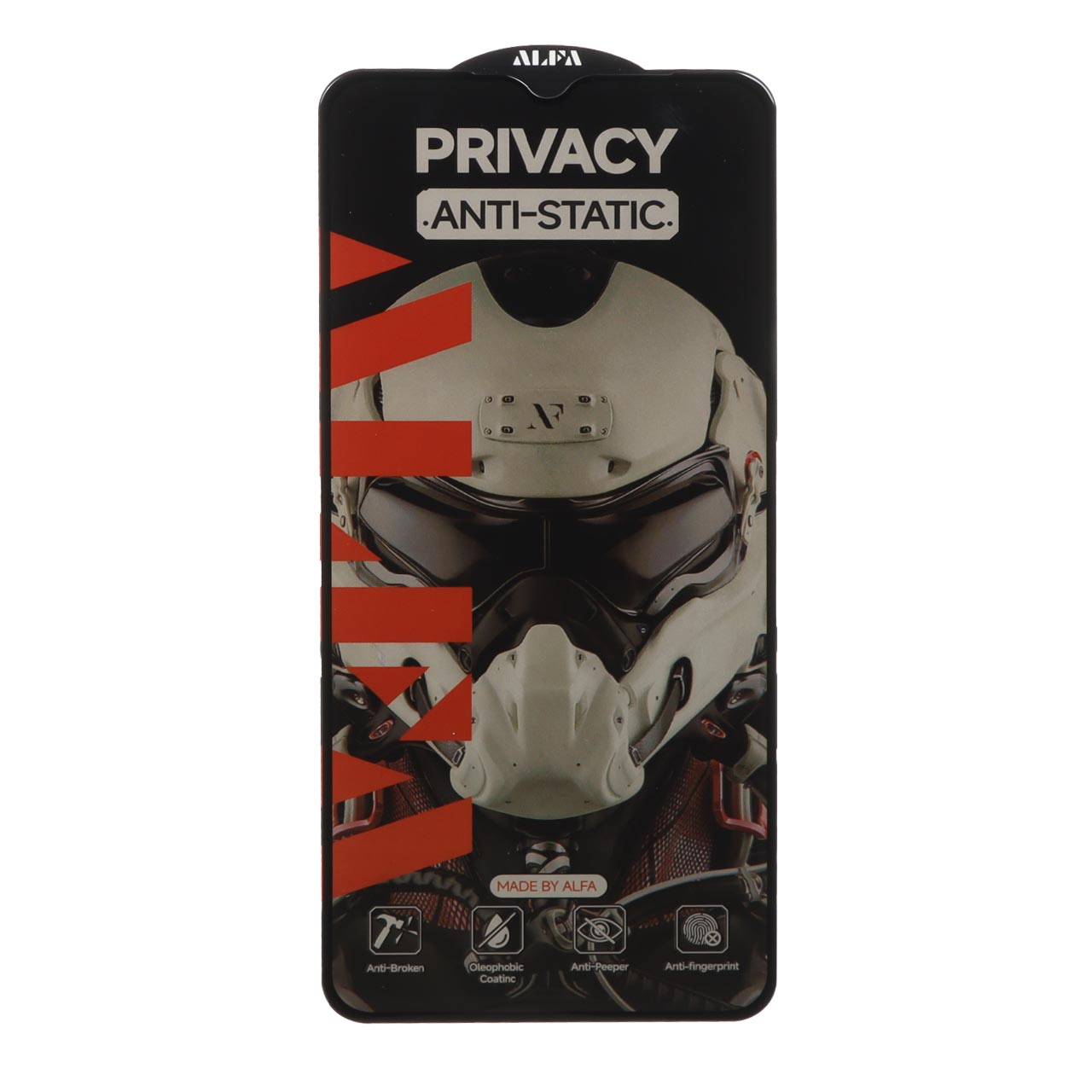 محافظ صفحه نمایش شیشه ای فول کاور ALFA Privacy Anti-Static مناسب برای سامسونگ گلکسی سری A و M