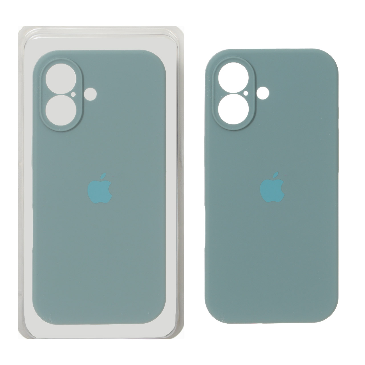 قاب سیلیکونی محافظ لنزدار اورجینال Apple iPhone 17 - رنگ سبز ارتشی
