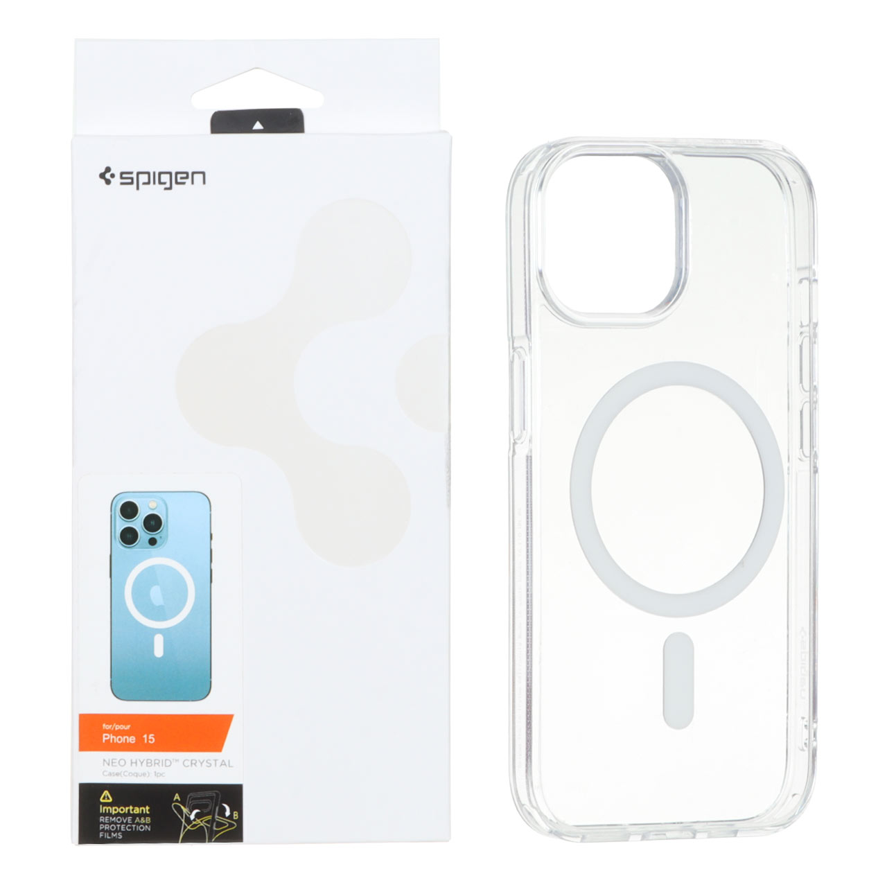 قاب Spigen اورجینال شفاف NEO HYBRID Magsafe مدل Apple iPhone 15 / iPhone 14 / iPhone 13