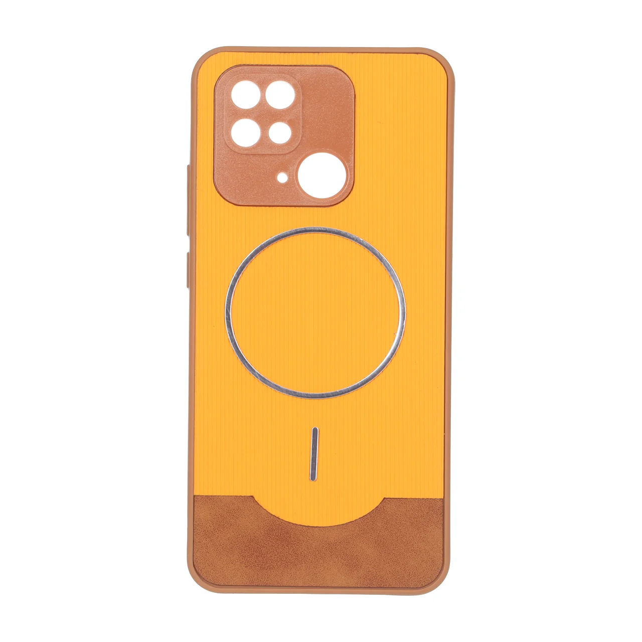 قاب Line Case جیر مگ سیف فلزی محافظ لنزدار نارنجی مناسب برای شیائومی ردمی 10C / ردمی 10 پاور / پوکو C40