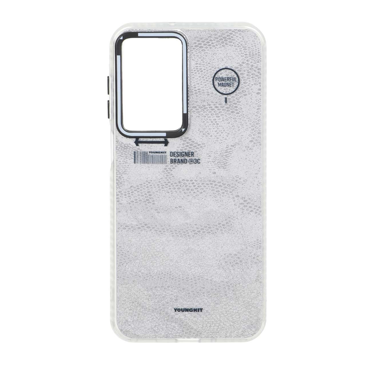 قاب Youngkit طرح بارکد پوست ماری دور مات مناسب برای سامسونگ گلکسی A17 و A26