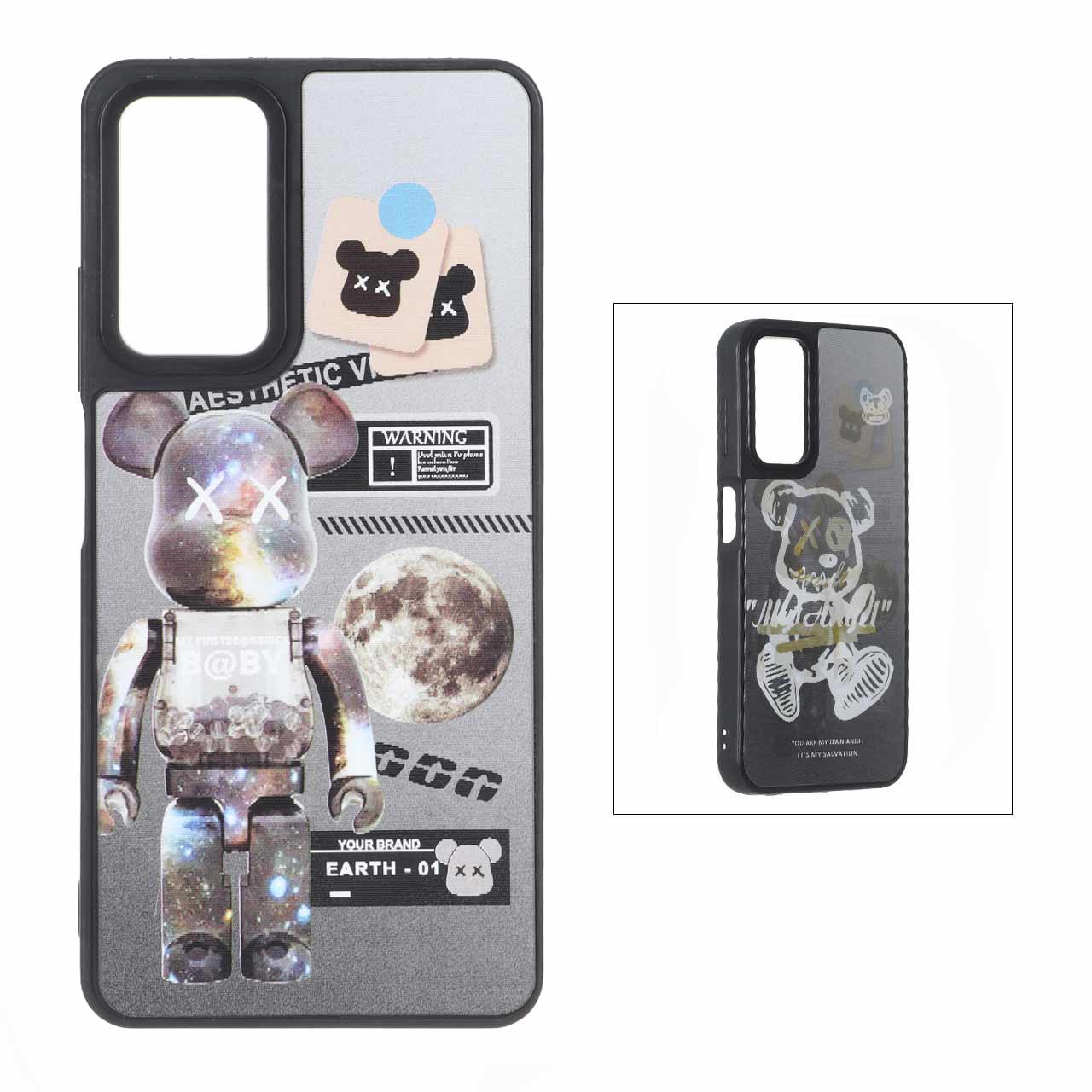 قاب طرح Bearbrick کهکشانی هولوگرافیک مناسب برای شیائومی ردمی نوت ۱۲ پرو 4G و ردمی نوت ۱۱ پرو