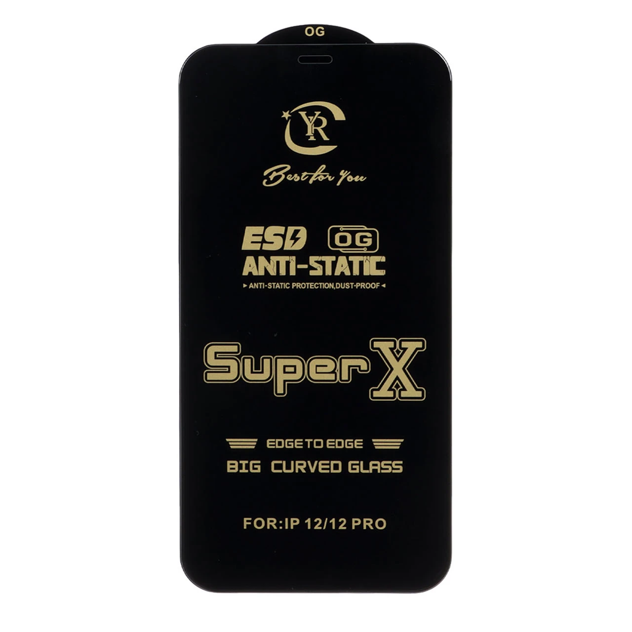 محافظ صفحه نمایش فول کاور آنتی استاتیک Super X مناسب برای آیفون 12 و آیفون 12 پرو