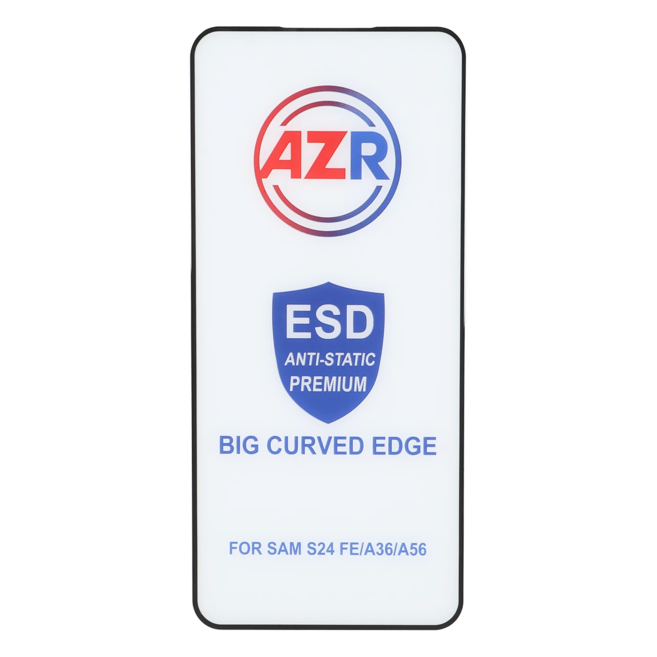 محافظ صفحه نمایش شیشه ای AZR مدل Big Curved ESD Anti Static مناسب سامسونگ گلکسی S25 FE / S24 FE / A57 / A37 / A56 / A36