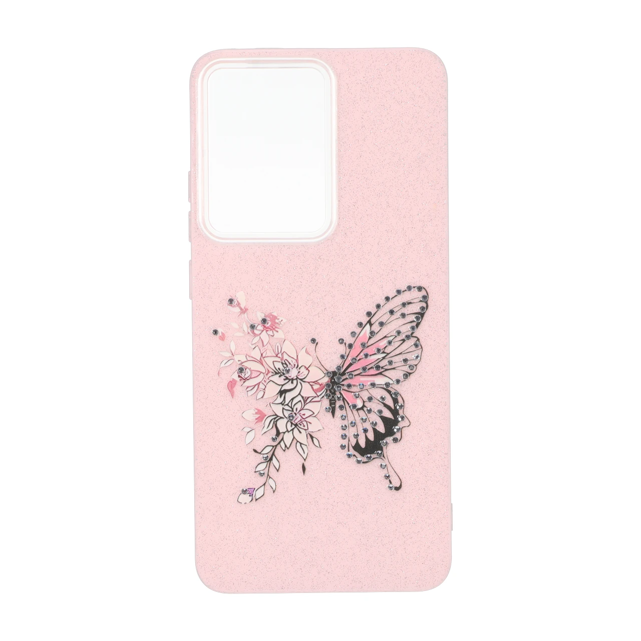 قاب اکلیلی ButterFly نگین دار Xiaomi Poco X7 Pro - صورتی