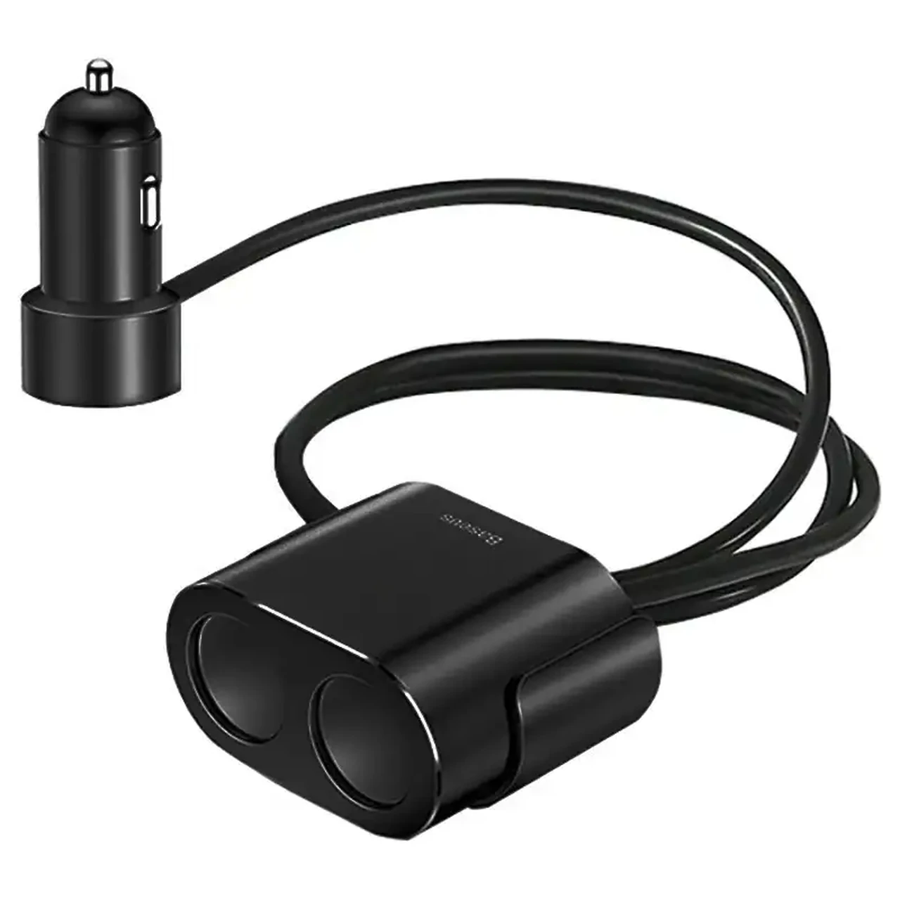 شارژر فندکی فست Baseus CRDYQ-01 با دو پورت USB و دو سوکت فندکی مجزا 80 وات - مشکی