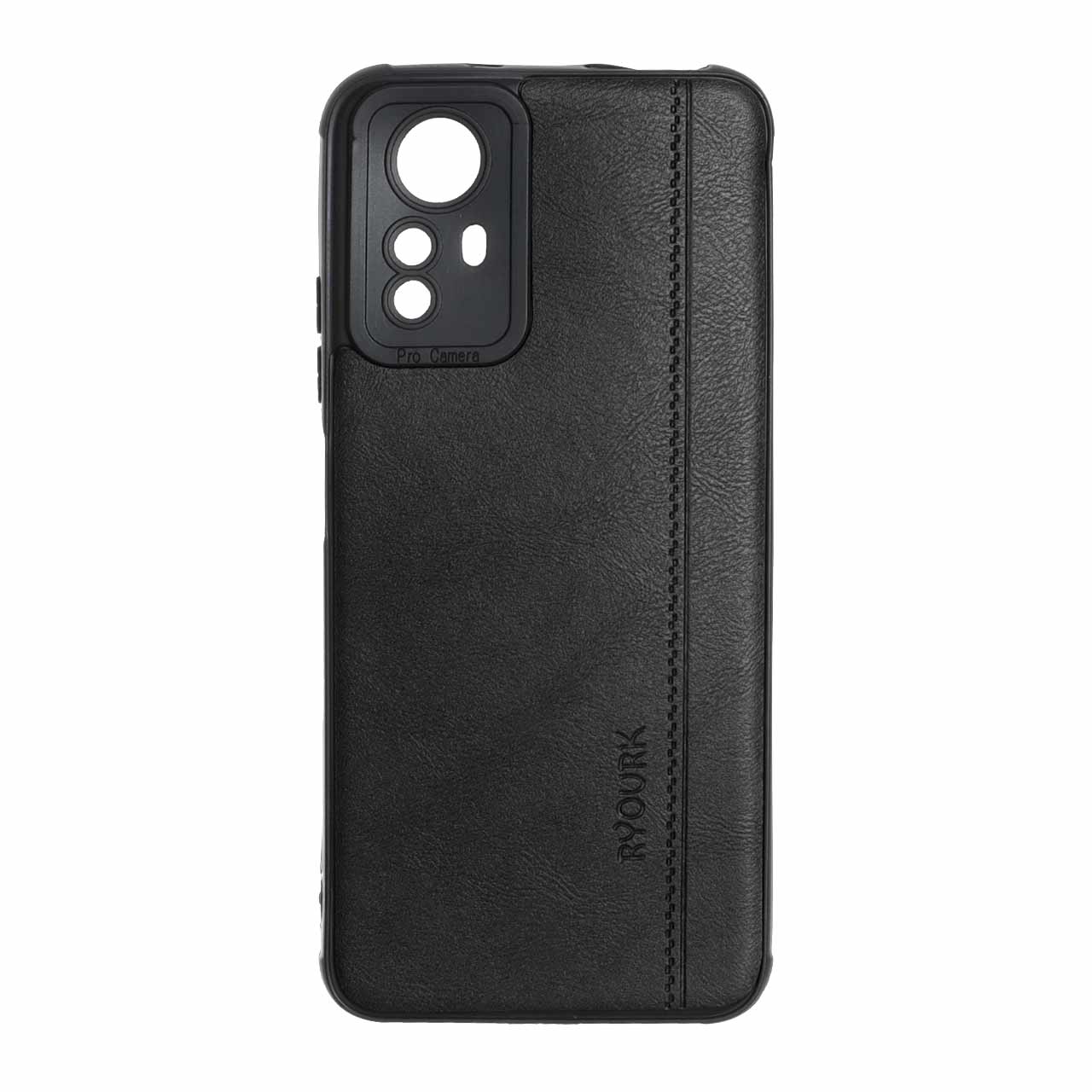 قاب طرح چرم RYOURK مدل Xiaomi Redmi Note 12S - مشکی