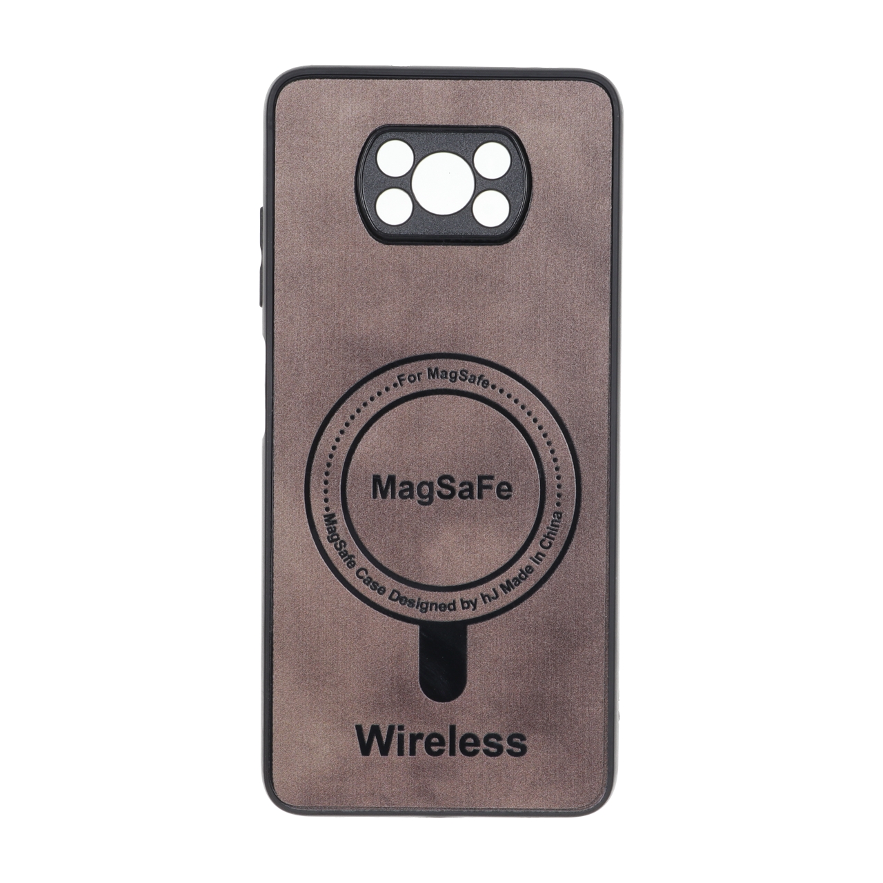 قاب Wireless طرح مگ سیف محافظ لنز برجسته مناسب برای شیائومی پوکو X3 / X3 پرو / X3 NFC - قهوه ای