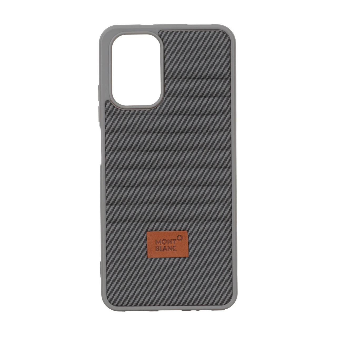 قاب Mont Blanc پافری طرح هاشور Xiaomi Redmi Note 10 4G / Redmi Note 10S / Poco M5S - خاکستری