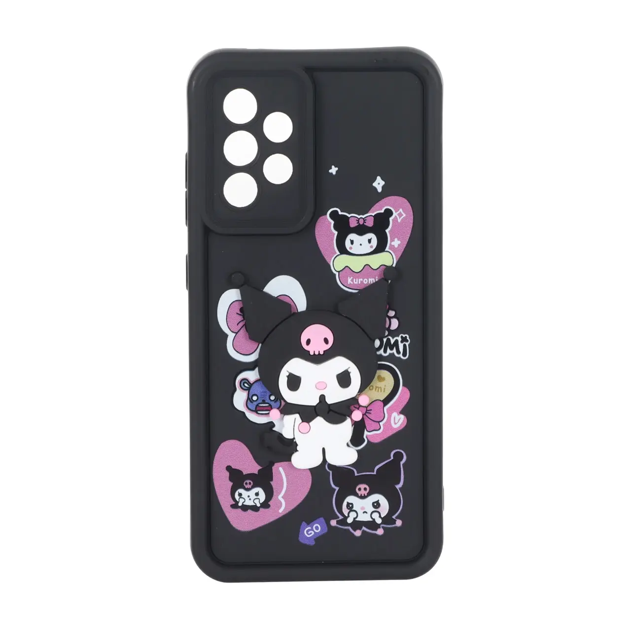 قاب عروسکی برجسته طرح Kuromi Solid Case مناسب برای سامسونگ گلکسی A52 و A52s