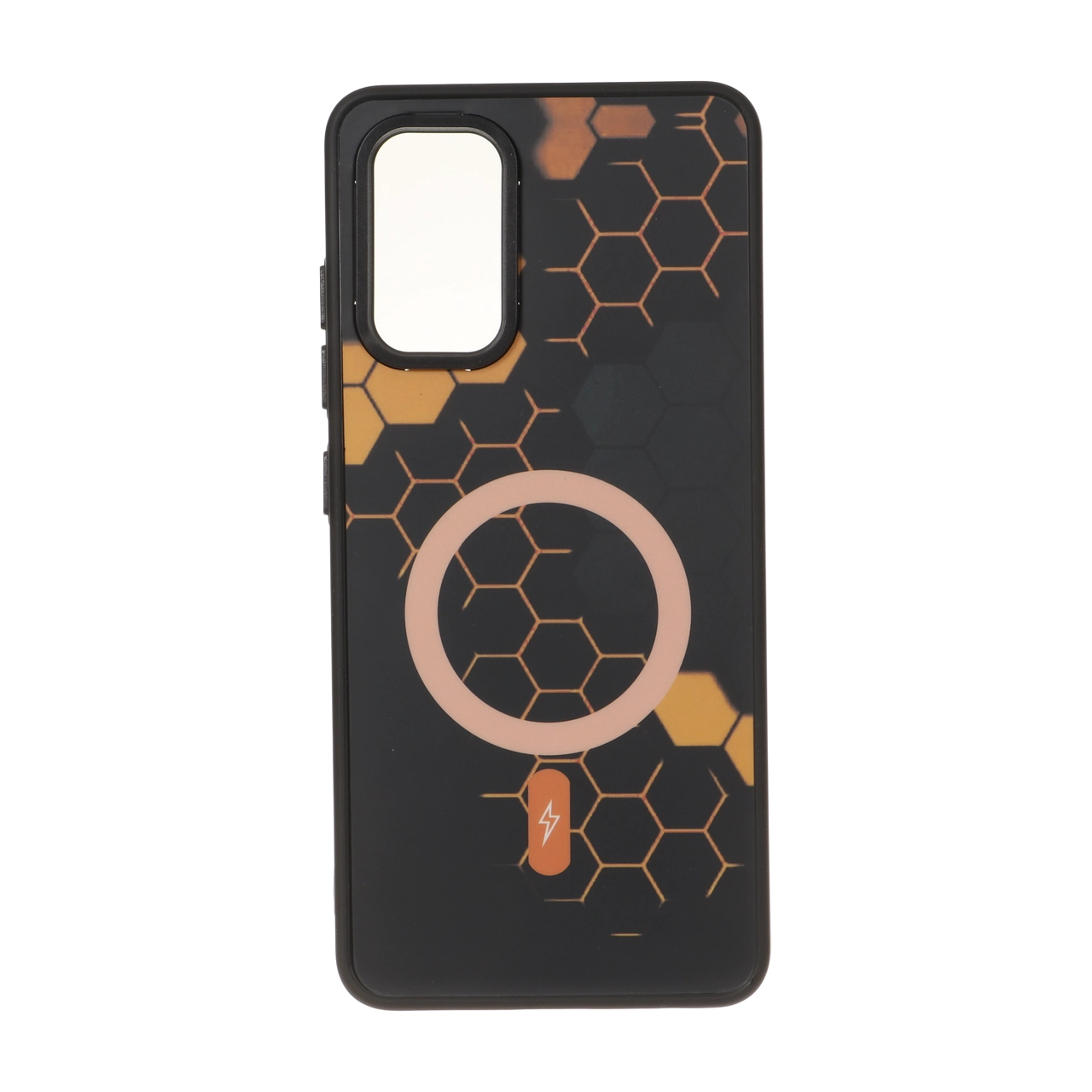 قاب طرح Hexagon مگ سیف نارنجی مناسب برای سامسونگ گلکسی A32 4G