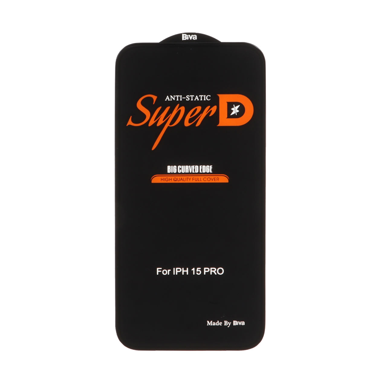محافظ صفحه نمایش شیشه‌ای Biva مدل Super D Full Cover مناسب برای آیفون 15 پرو