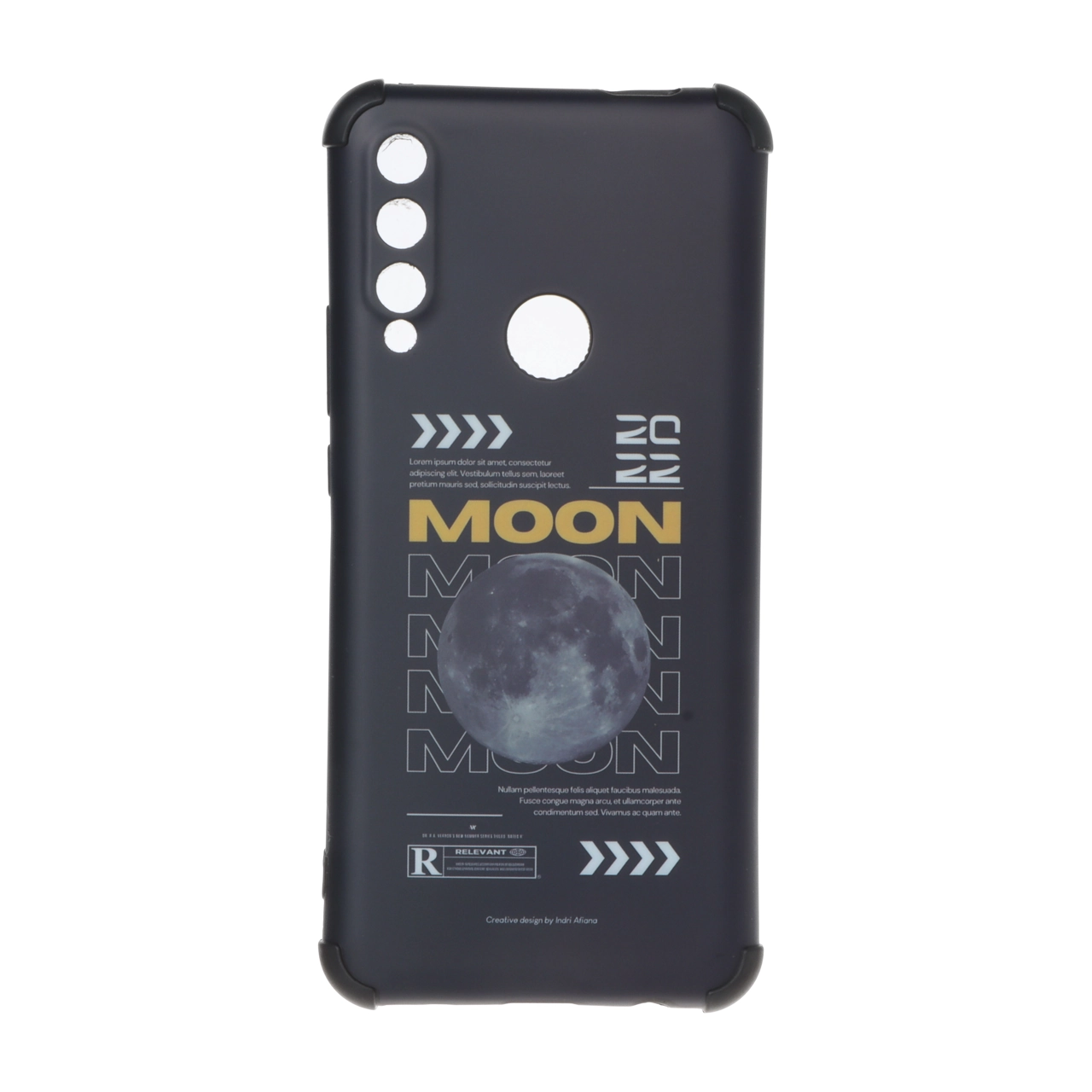 قاب طرح ماه و نوشته Moon بامپردار مناسب برای هواوی وای 9 پرایم 2019 و هانر 9 ایکس