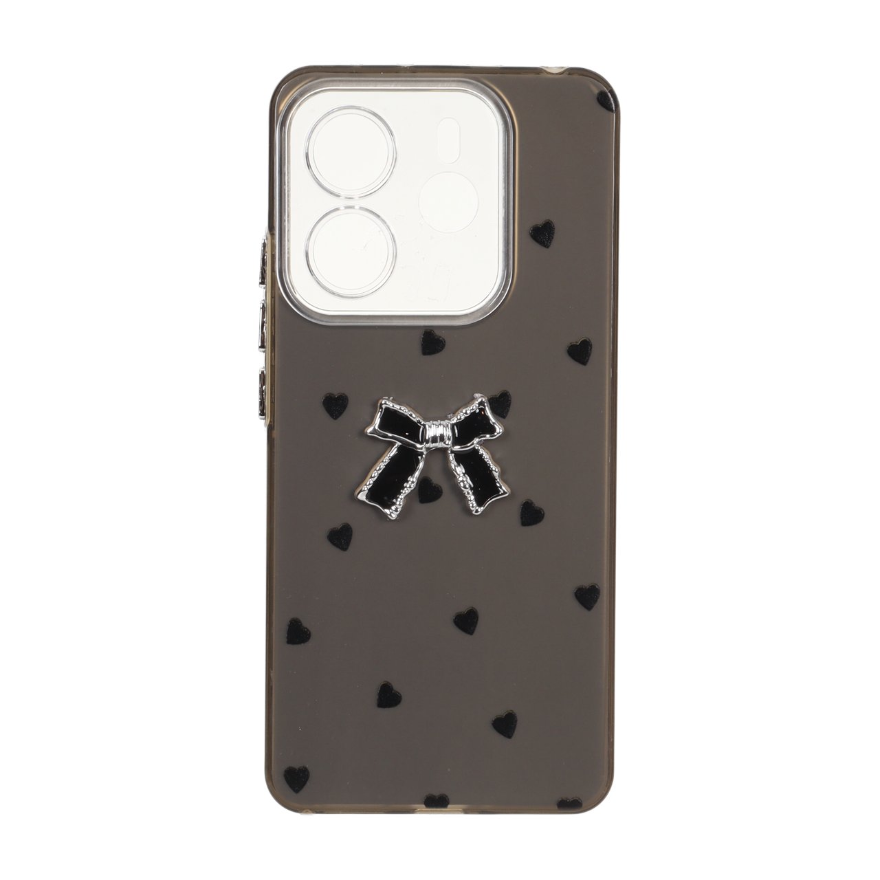 قاب SO COOL طرح پاپیون برجسته قلبی لنز شفاف مشکی مناسب برای شیائومی ردمی نوت ۱۴ 4G