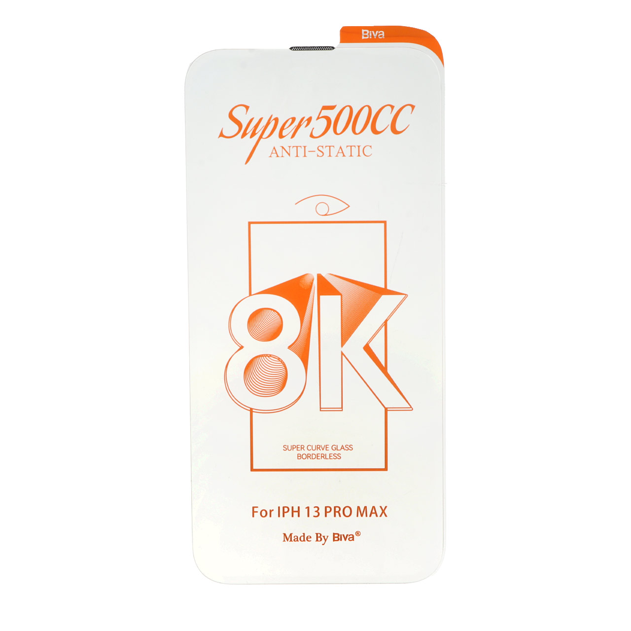 محافظ صفحه نمایش شیشه ای 8K بدون حاشیه Suer 500CC بیوا مناسب برای آیفون 13 پرو مکس
