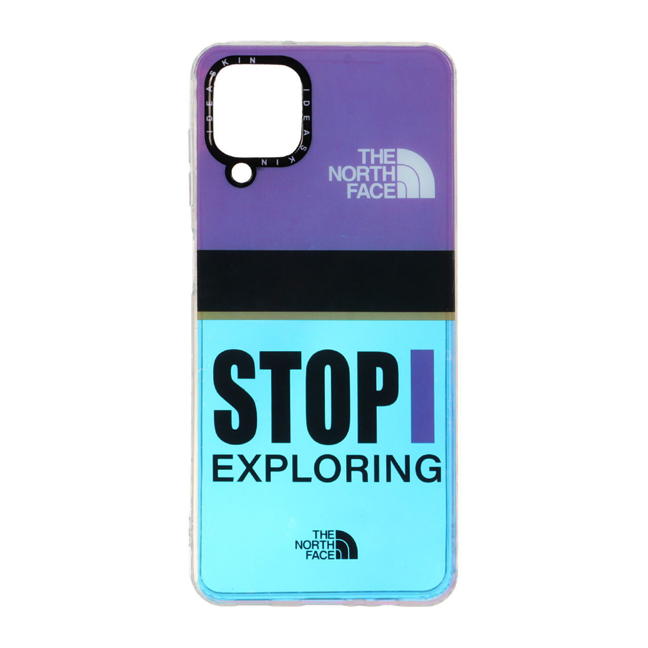 قاب هولوگرامی طرح The North Face و Stop Exploring مناسب برای سامسونگ گلکسی A12 / M12 / F12