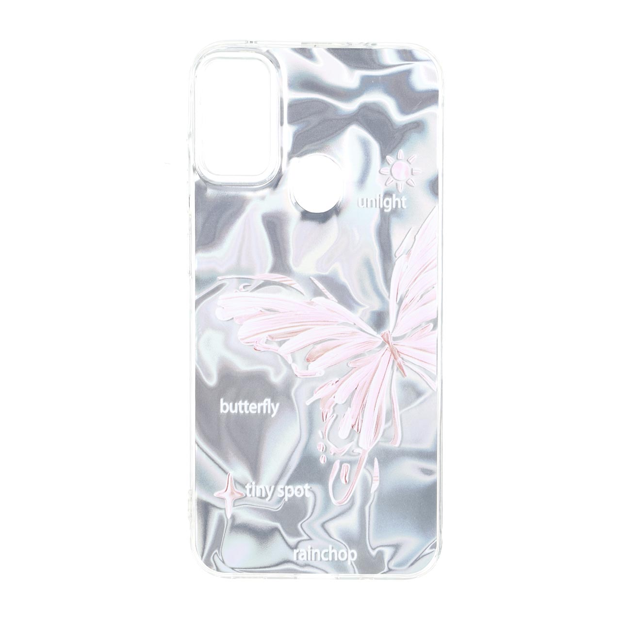 قاب طرح Silver Cloud پروانه ای دور ژله ای مناسب برای سامسونگ گلکسی A11 و M11