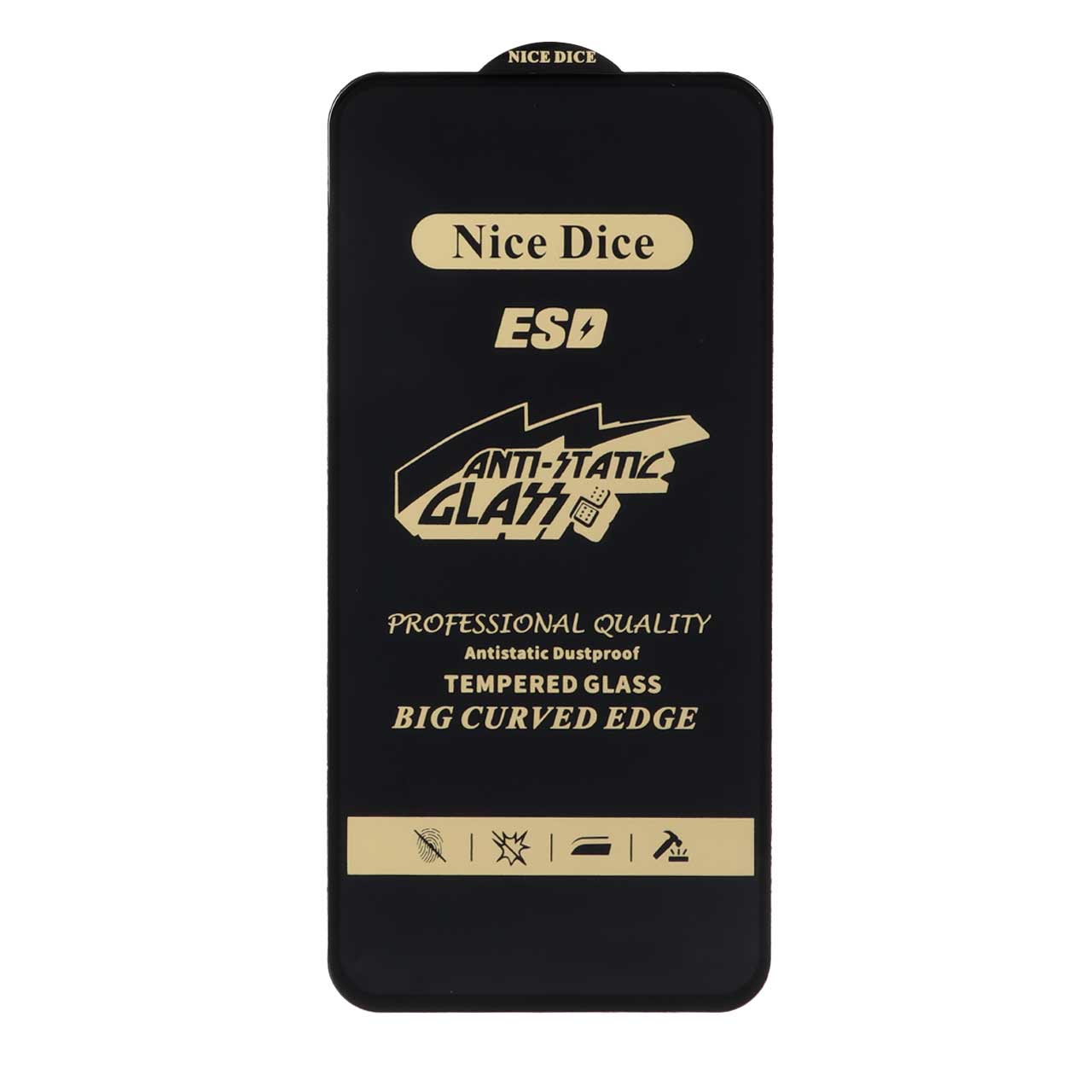 محافظ صفحه نمایش شیشه ای Full Cover ESD Anti Static - Nice Dice مدل Samsung Galaxy S25 FE / S24 FE / A57 / A37 / A56 / A36 (بدون پک)