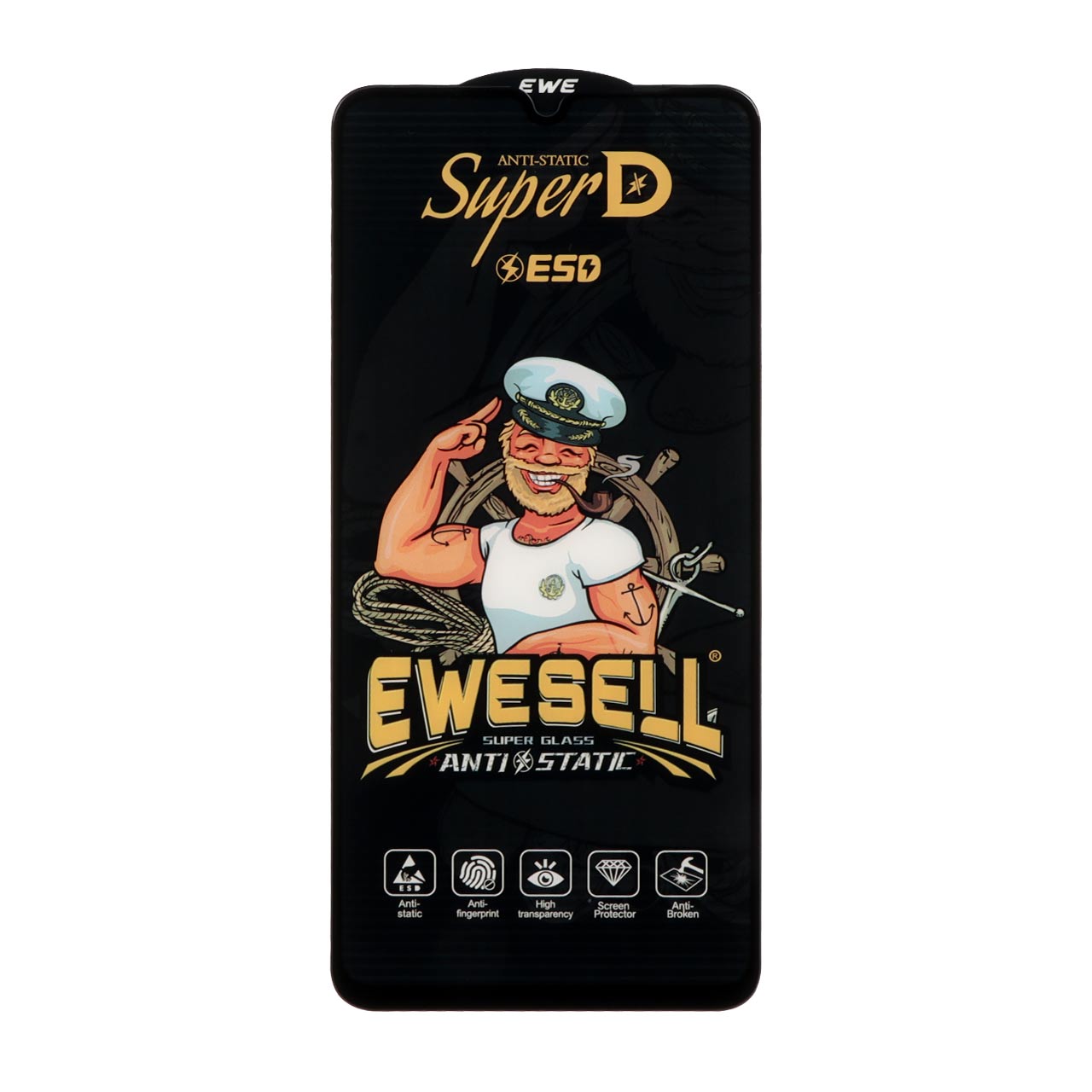 محافظ صفحه نمایش شیشه ای Full Cover Super D Esd Ewesell مدل Xiaomi Redmi 14C / Poco C75 / Poco C71 / Redmi A5 / Redmi A3 Pro / Redmi A4 (بدون پک)