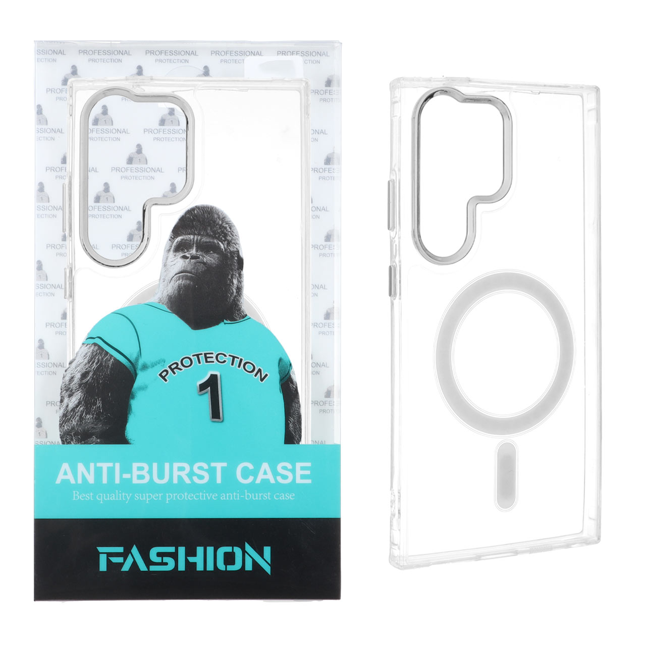 قاب شفاف Anti Burst دور ژله ای مگ سیف مناسب برای سامسونگ گلکسی S24 اولترا