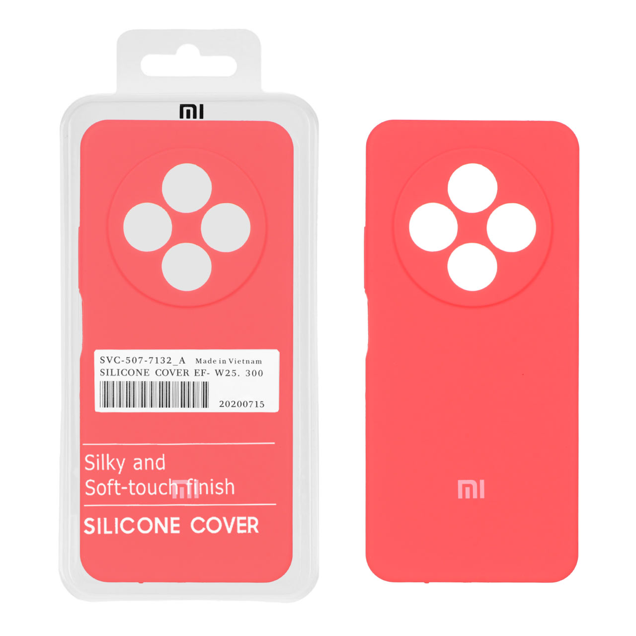 قاب سیلیکونی پاک کنی اورجینال درجه یک Xiaomi Redmi 14C / Redmi A3 Pro / Redmi A4 / Poco C75 - مرجانی (پک دار)