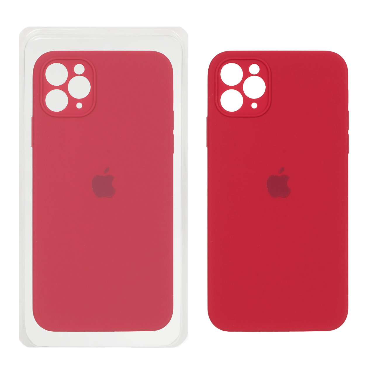 قاب سیلیکونی پاک کنی محافظ لنزدار اورجینال Apple iPhone 11 Pro Max - آلبالویی