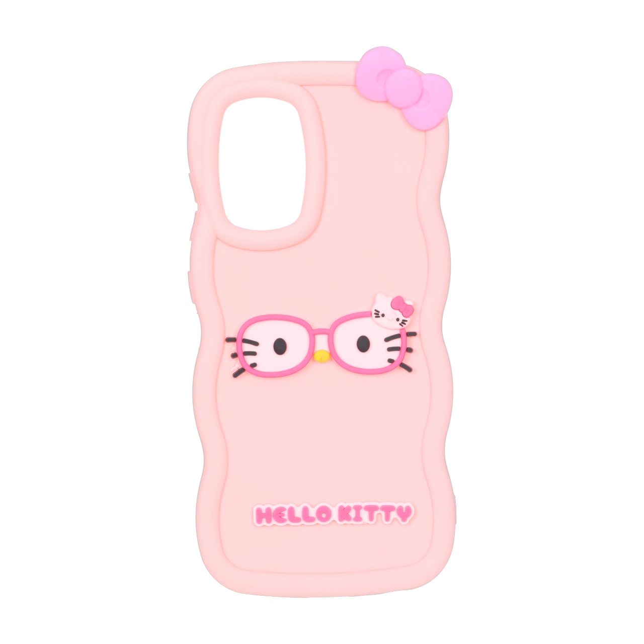 قاب سیلیکونی کنگره‌ای Hello Kitty عینکی مناسب برای سامسونگ گلکسی A52 و A52s