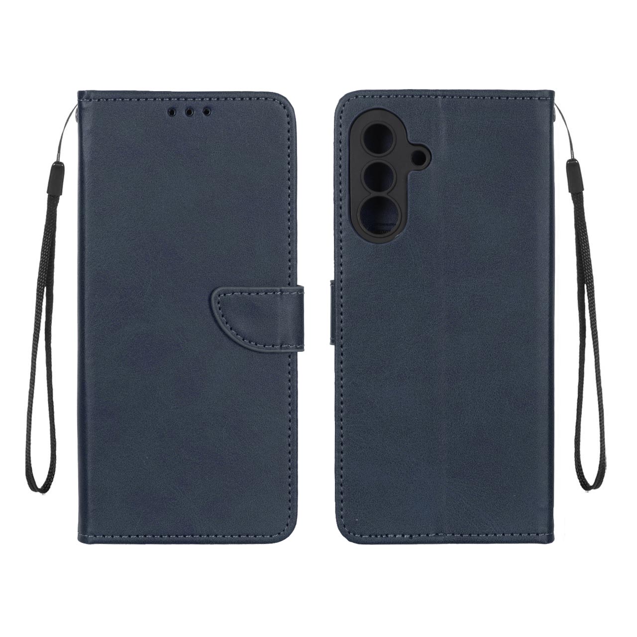 کیف چرمی موبایل مگنتی محافظ لنزدار Samsung Galaxy A37 / A56 / A36 - سرمه ای
