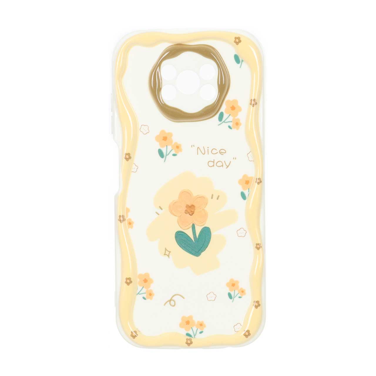 قاب کنگره‌ای ژله‌ای طرح گل Nice day مناسب برای شیائومی Poco X3 / X3 Pro / X3 NFC