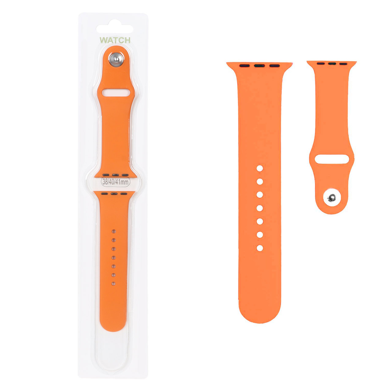بند سیلیکونی اورجینال Apple Watch سایز 38/40/41 میلی‌متری رنگ نارنجی پاستیلی