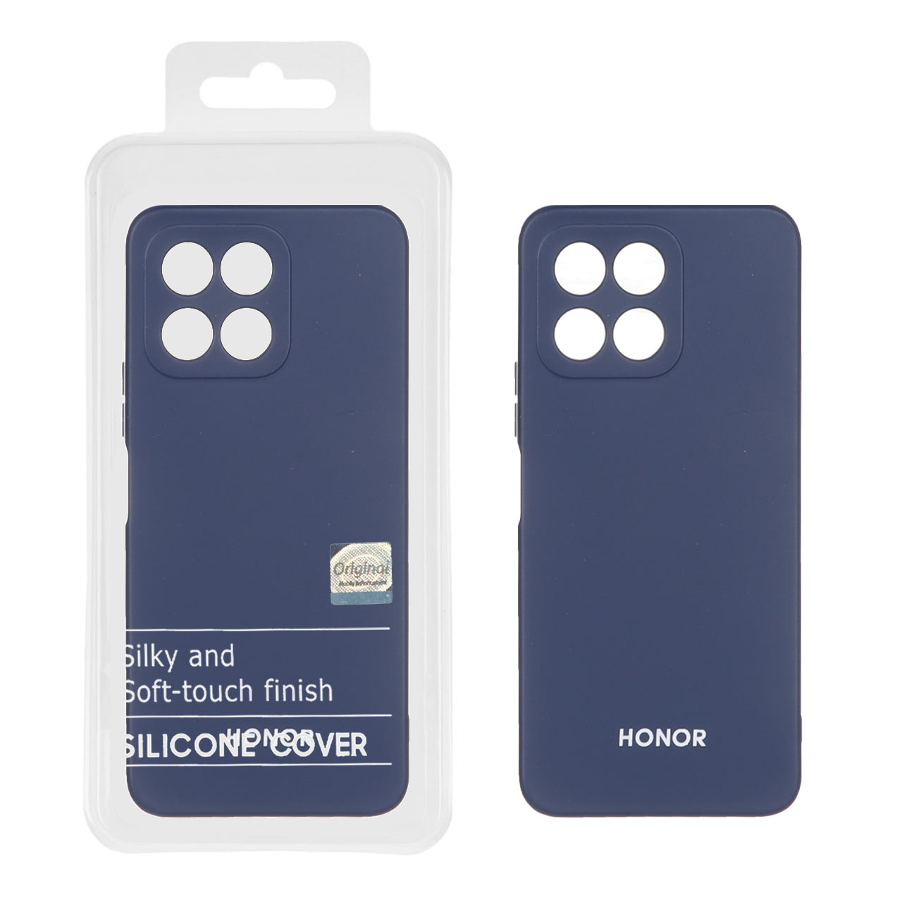 قاب نیو سیلیکون محافظ لنزدار RFF مدل Honor X6 / X8 5G - سرمه ای (پک دار)