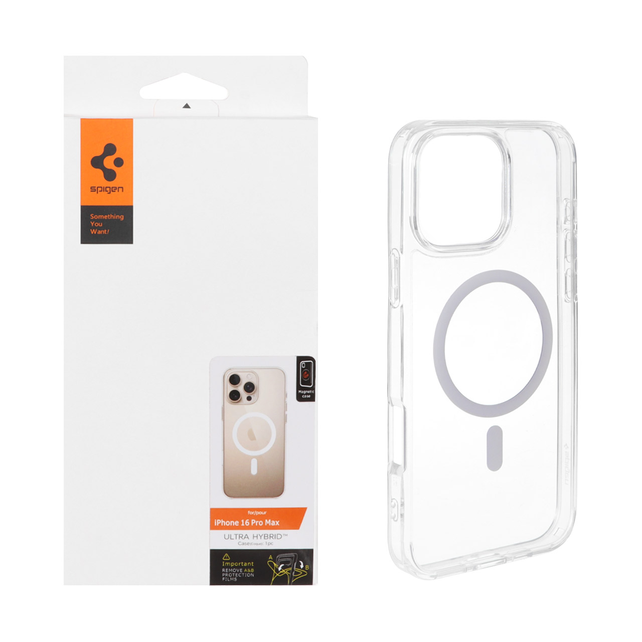 قاب Spigen مگ سیف شفاف دور ژله ای مناسب برای آیفون ۱۶ پرو مکس