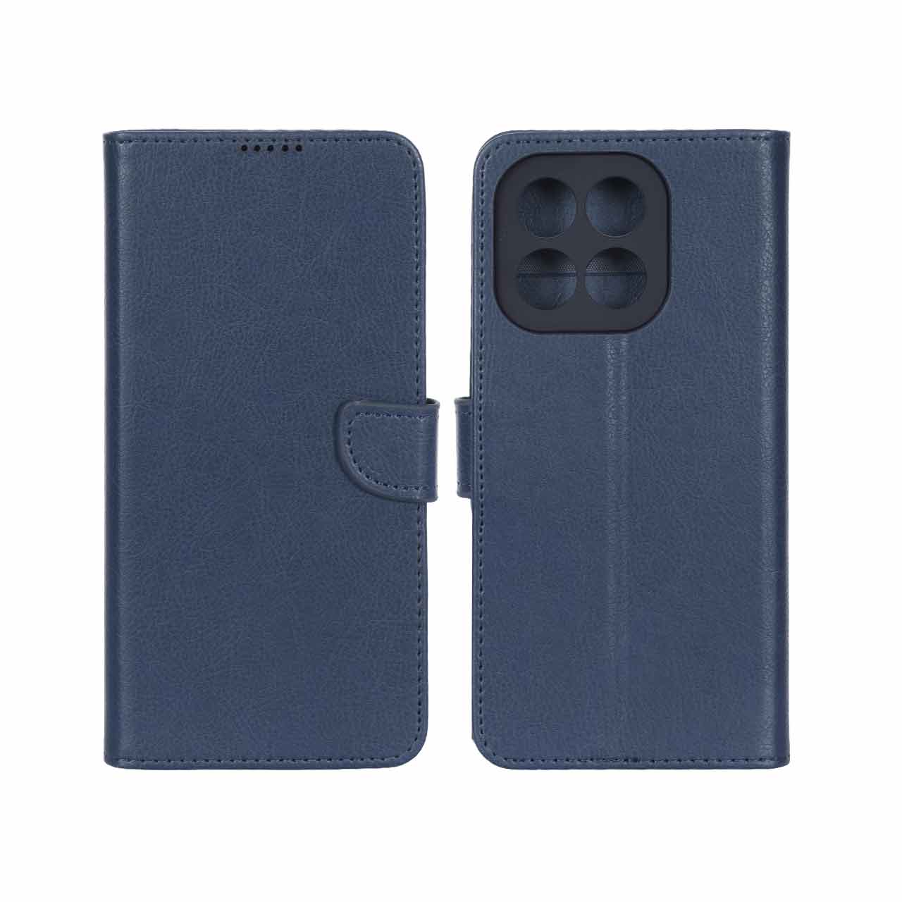 کیف چرمی مگنتی محافظ لنزدار KRF مناسب برای Honor X6c - سرمه‌ای