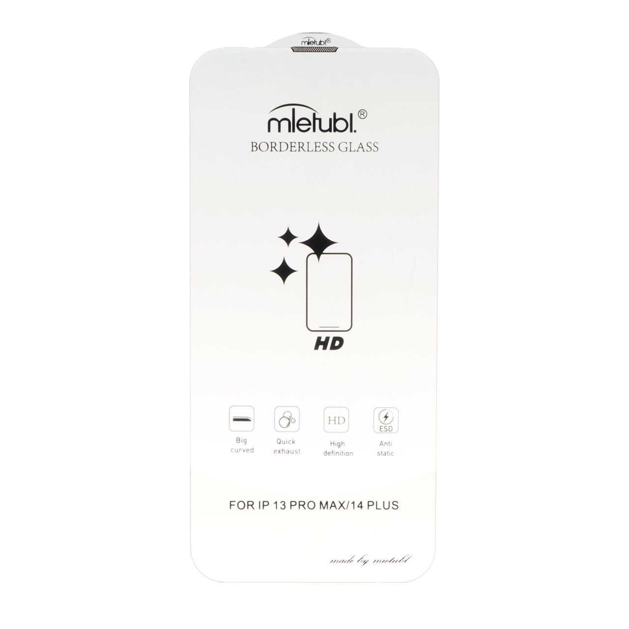 محافظ صفحه نمایش شیشه ای Mietubl ESD Anti Static بدون حاشیه Apple iPhone 13 Pro Max / iPhone 14 Plus