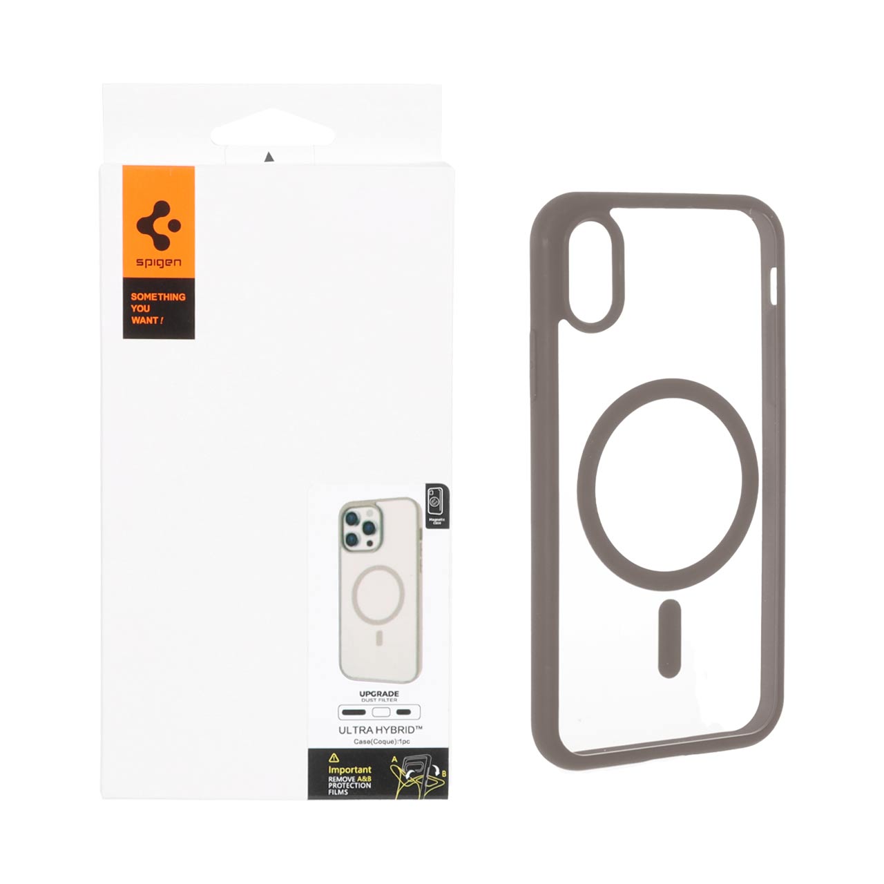 قاب مگ سیف اسپیگن مدل Ultra Hybrid با توری اسپیکر فلزی مناسب برای آیفون X و آیفون XS